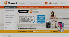 Desktop Screenshot of papelariauniversal.pt